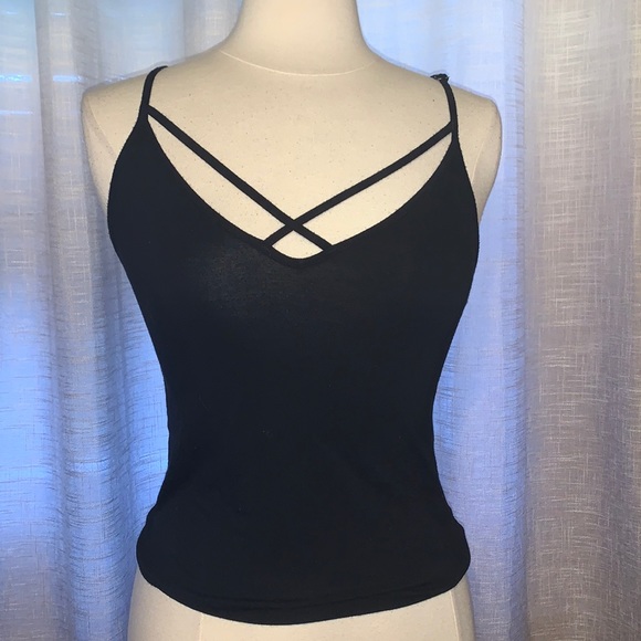 Garage black criss cross tank